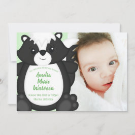Skunk Baby Shower Woodland Animals Einladung