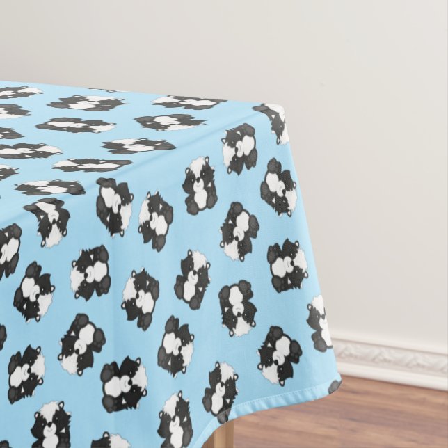 Skunk Birthday Party Blue Tischdecke (Beispiel)