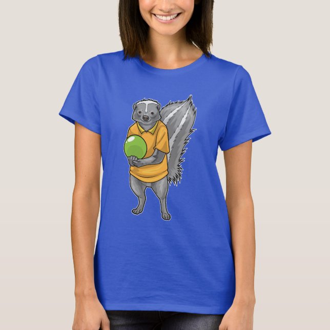 Skunk Bowling Bowling ball T-Shirt (Vorderseite)