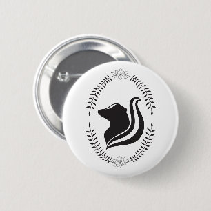 Skunk Cameo Silhouette Button