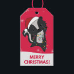 Skunk Christmas Skunks Winter Animals Gift Tags Geschenkanhänger<br><div class="desc">Skunk for Christmas with fairy lights. Funny animals with ohrs and snow to the holidays. Also funny for Christmas in July. Stinkiers are sweet animals and perfect for Christmas.</div>