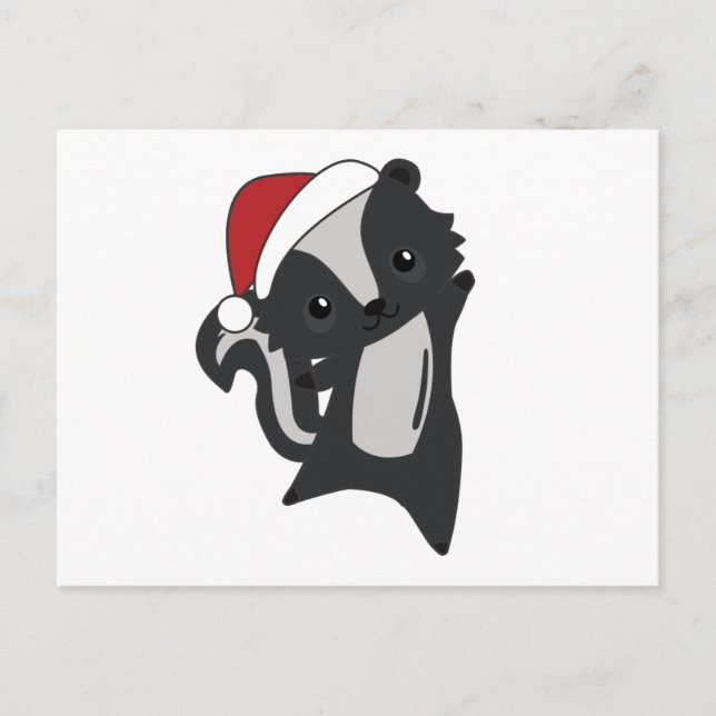 Skunk Christmas Skunks Winter Animals Postkarte (Vorderseite)