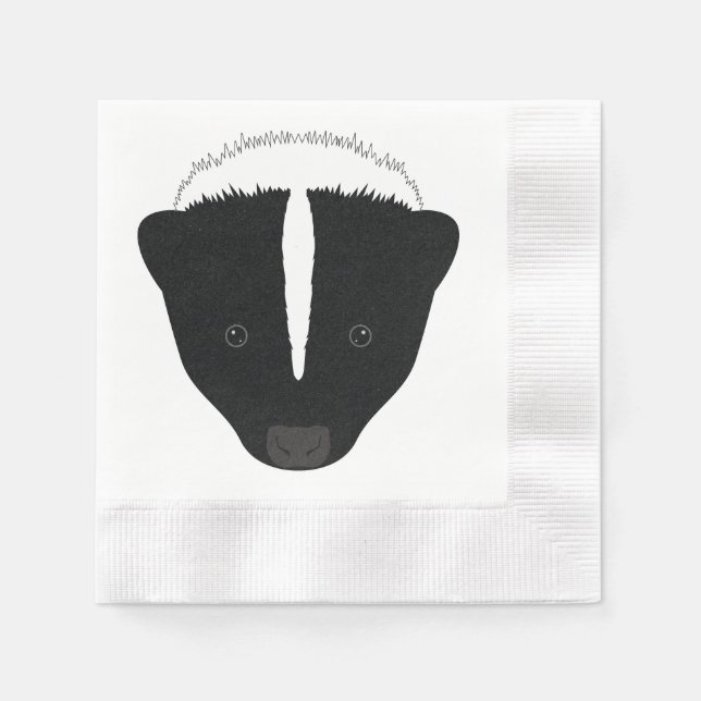 Skunk Face Serviette (Vorderseite)