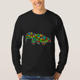Skunk Funny Puzzle Animals Autismus Bewusstsein T-Shirt