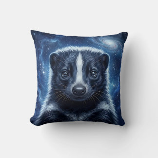 Skunk-Galaxie-Wurfkissen – Fantasy-Kunst Kissen