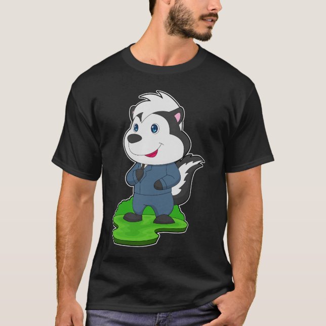 Skunk Groom Wedding T-Shirt (Vorderseite)