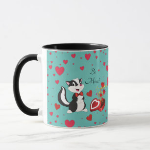 Skunk Happy Valentine's Day Niedliche Herzenslust Tasse