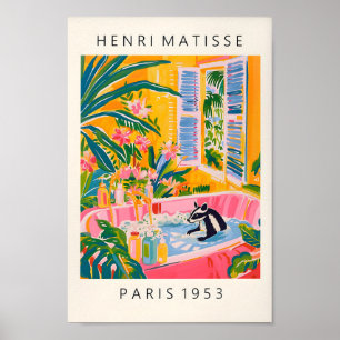 Skunk in Bathtub Art Print, Dopamin Bad Deko