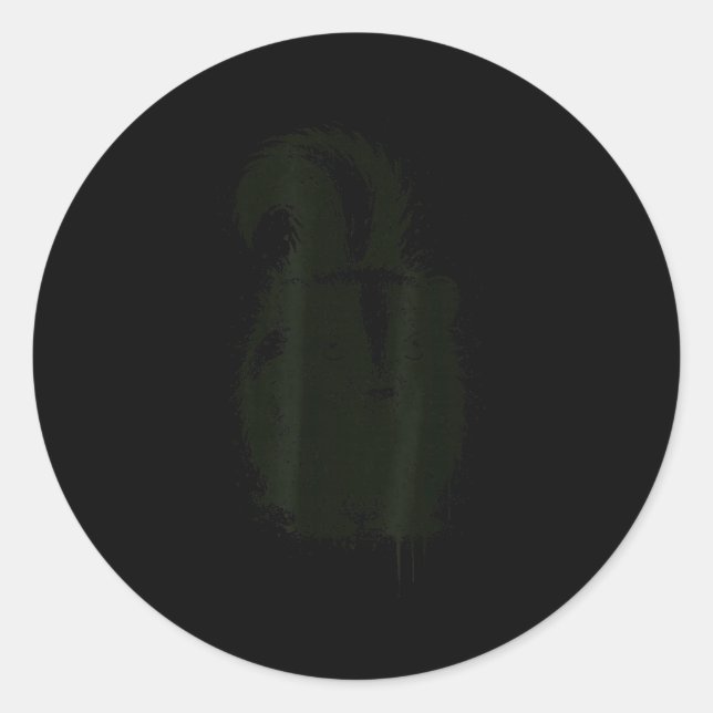 Skunk Ink Art Nge Aesthetic Pest Forest Animal Rtr Runder Aufkleber (Vorderseite)