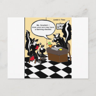 Skunk Learning Disodors Funny Gifts & T-Shirts Postkarte