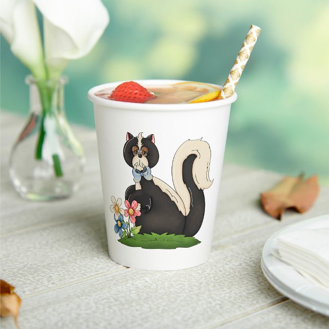 Skunk mit Blume Pappbecher (Von Creator hochgeladen)