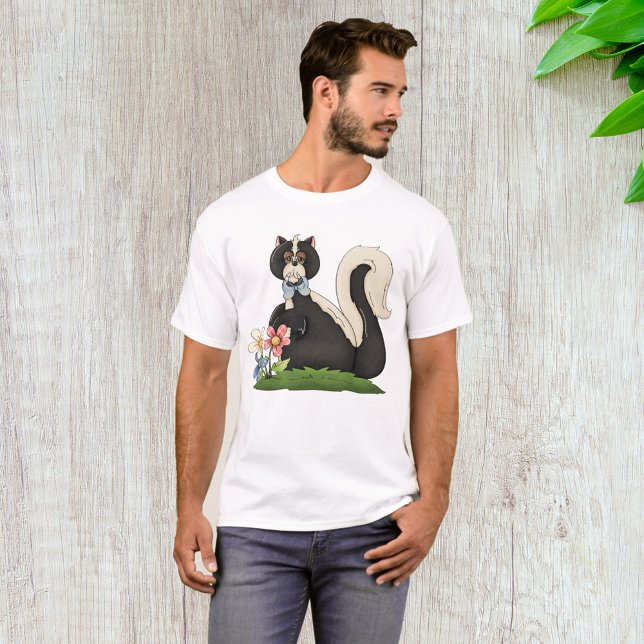 Skunk mit Blume T-Shirt (Von Creator hochgeladen)