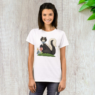 Skunk mit Blume T-Shirt