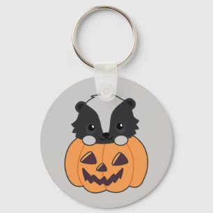 Skunk Pumpkin Niedlich Skunks Glückliche Halloween Schlüsselanhänger