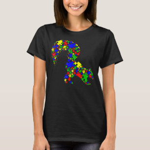 Skunk Puzzle Animals Autismus Bewusstsein T-Shirt