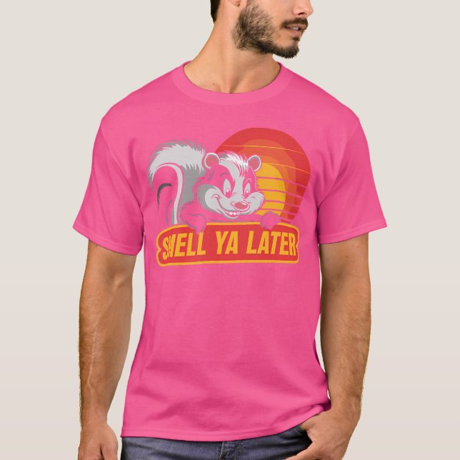 Skunk Riech Ya Spater Funny Skunk T-Shirt (Vorderseite)