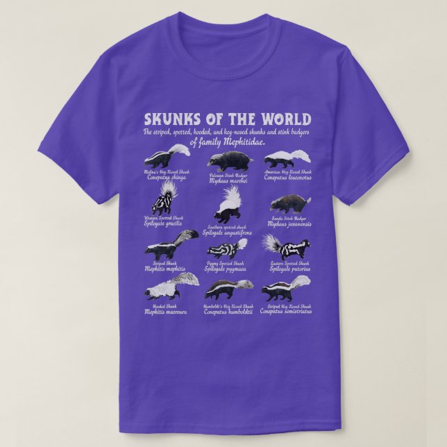 Skunk Schwanz Skunks The World Mephitidae Skunk Wh T-Shirt (Design vorne)