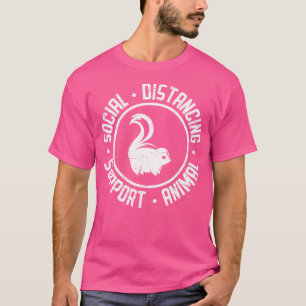 Skunk Soziale Distanzunterstützung Tiernotstand S T-Shirt
