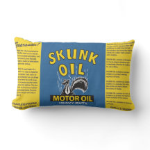 Skunk Vintage Öl Sauber und Schmutzig Wurfkissen