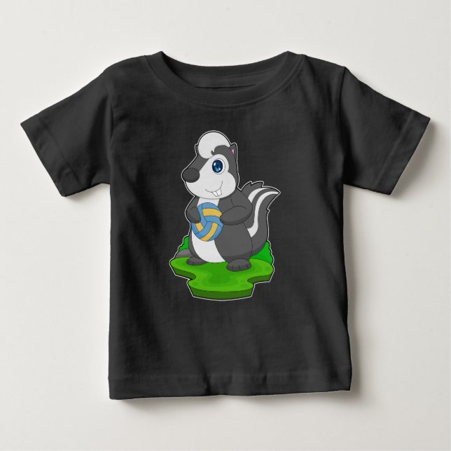 Skunk Volleyball-Spieler Volleyball Baby T-shirt (Vorderseite)