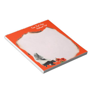 Skunks Riechen von Blume zu anpassbarem Notepad Notizblock