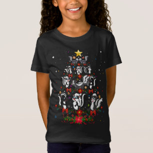 Skunks Weihnachten Bäume Geschenk Weihnachtsmannmü T-Shirt