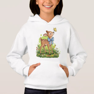 Skurril Baby Rehkitz & Schmetterling Goldene Tasch Hoodie