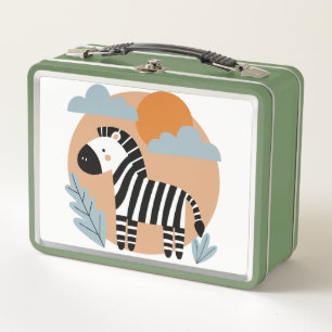 Skurril beeinflusste skandinavische Zebra Metall Brotdose