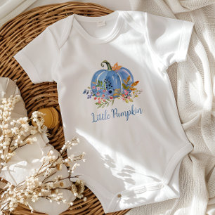 Skurril Blaue Kürbis-Babykleidung Baby Strampler