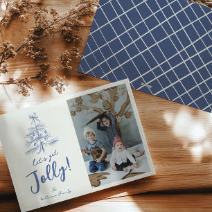 Skurril blaue Vintage-Familienfoto Weihnachten