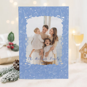 Skurril Familienfoto Weihnachtsfeiertagskarte Feiertagskarte