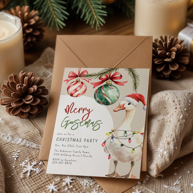 Skurril Gans Weihnachtsfeier Einladung (Von Creator hochgeladen)