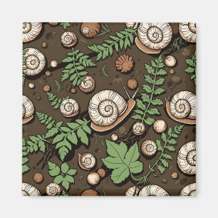 Skurril-Garten-Schnecken-Kräutermuster Magnet