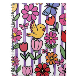 Skurril gestaltetes Notizbuchcover mit Vogel für e Notizblock