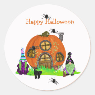 Skurril Gnome Halloween-Aufkleber für Kinder Runder Aufkleber