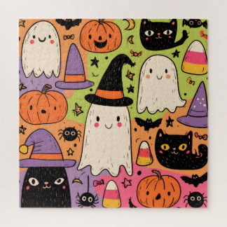 Skurril Halloween - Pastellfarbener Gruseliger Mus Puzzle