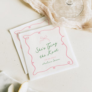 Skurril Handgezeichnet Grün & Rosa Dusche Serviette