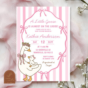 Skurril handgezeichnete alberne Gans-Baby-Party Einladung