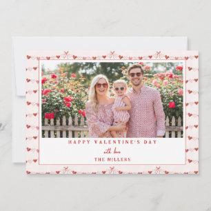 Skurril Herzen Frohen Valentinstag Fotokarte Feiertagskarte