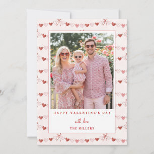Skurril Herzen Frohen Valentinstag Fotokarte Feiertagskarte