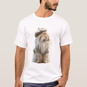 Skurril Künstler Perserkatze Figur T-Shirt