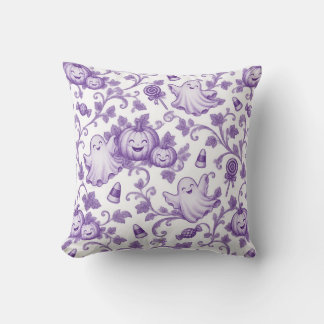 Skurril-lila Halloween-Toile-Muster Süße Kinder Kissen