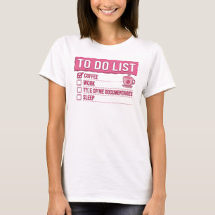 Skurril Pink KAFFEE ARBEIT WAHRER KRIMI T-Shirt