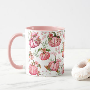 Skurril Pink Kürbis Cottagecore Aquarell Tasse