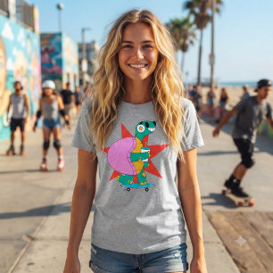 Skurril-quirliger „Cooler-Turtle-Skater“ T-Shirt