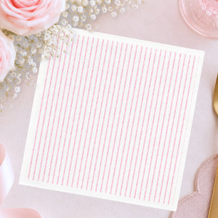 Skurril Rosa Wasserfarbe-Bogen-Streifen-Baby-Party Serviette