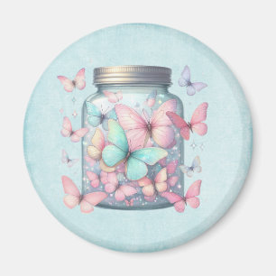 Skurril Schmetterlinge im Glas Magnet