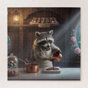Skurril Schokoladenladen-Diorama mit Waschbär  Puzzle