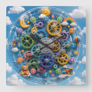 Skurril spielende Uhr