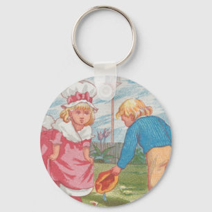 Skurril Süße Antike Valentinstag, Kate Greenway Schlüsselanhänger